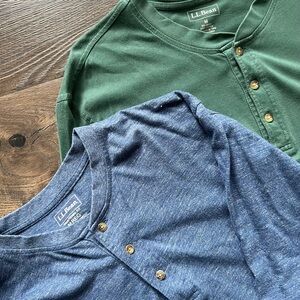 LL Bean Henley, lot of 2
